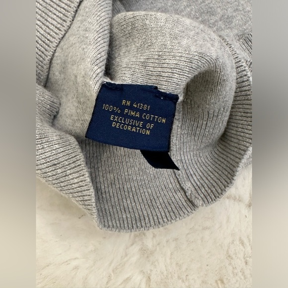 Polo Ralph Lauren Pima Cotton Vest Light gray light weight Men’s XL Ex cond - Picture 8 of 9